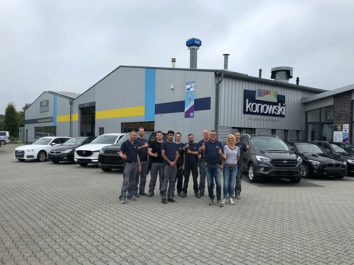 Das Team der Autolackiererei Konowski in Haselünne